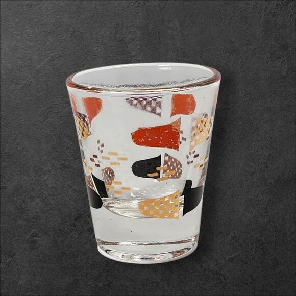 Vintage 2 Anchor Hocking Shot Glasses Mid-Century Barware Mismatched Set MCM - Picture 8 of 10